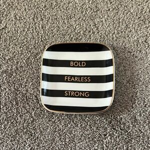 Black and White Striped Trinket Dish